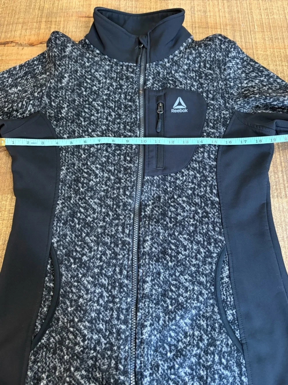 Reebok Women's Black Heather Tech Fleece Jacket